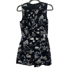 Zara Island Patterned Cut Out Romper Size Small